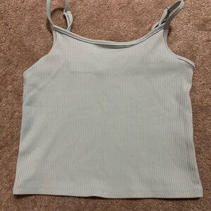 American Eagle Light Green Cropped Tank Top - Women’s XS